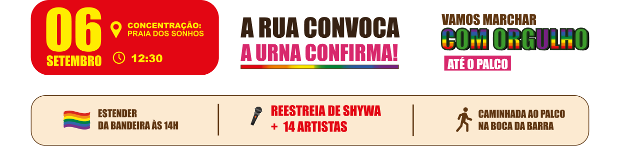 A Rua convoca, a uerna confirma. Parada da diversidade de Itanhaém